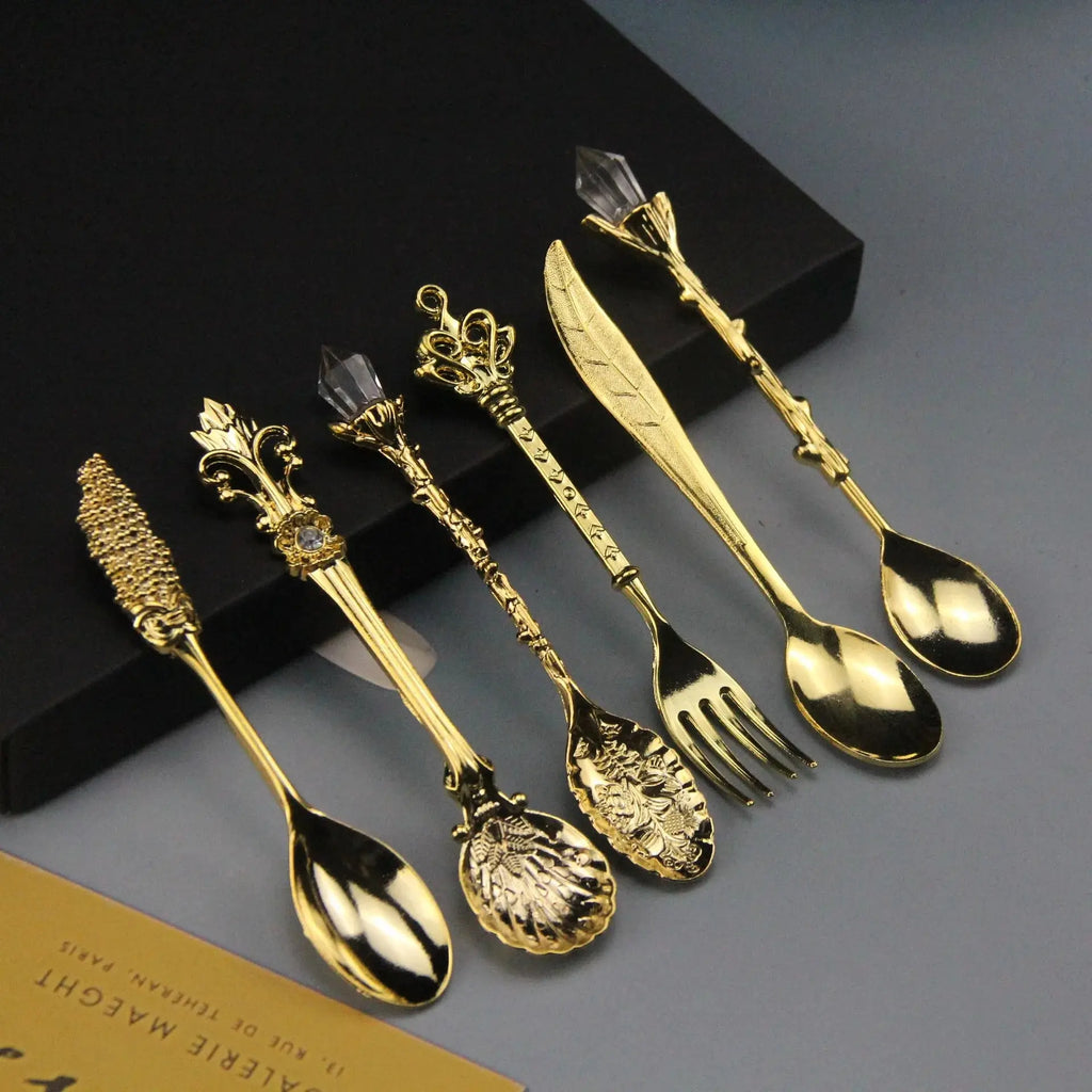 6PCS Vintage Court Coffee & Ice Cream Spoon Set